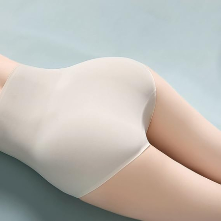 Boxeri albi modelatori cu talie înaltă pentru femei – Control al abdomenului, L [4]