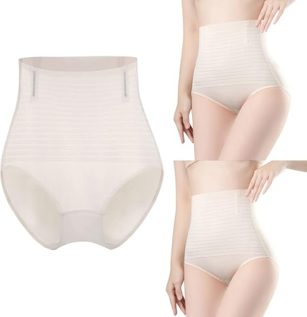 Boxeri albi modelatori cu talie înaltă pentru femei – Control al abdomenului, L [1]