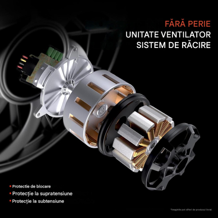 Electroventilator Radiator 290 mm, 12V, 220/60W, 3 Pini, Audi VW Seat Skoda, 1C0959455C [4]