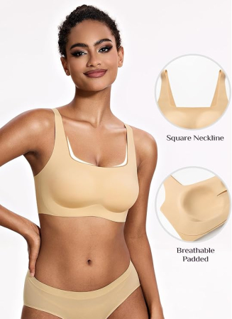 Sutien Push-Up fara cusaturi, captusit, crem 2XL [3]