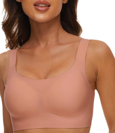 Sutiene - Bustiera sport fara cusaturi, sutien elastic pentru compresie corporala, roz S