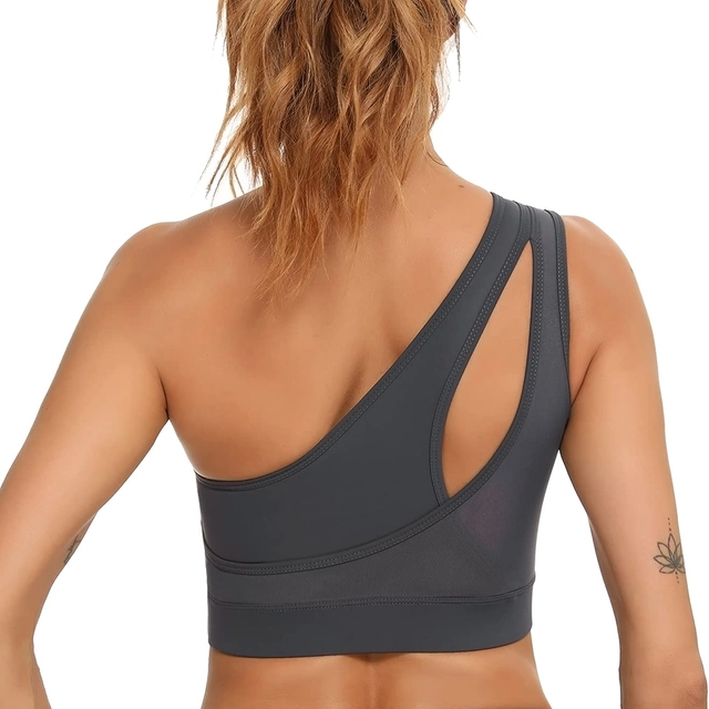 Bustiera sport, sutien elastic asimetric fara armatura, M [3]