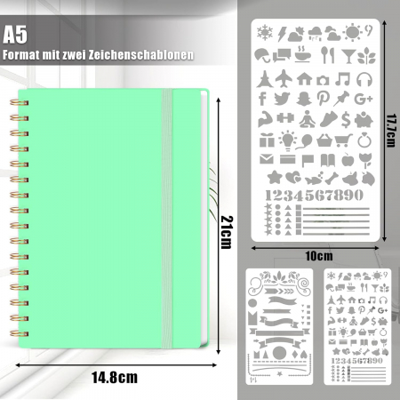 Caiet pentru creatie A5, cu spirala, sabloane pentru desen cu 300 pagini [4]