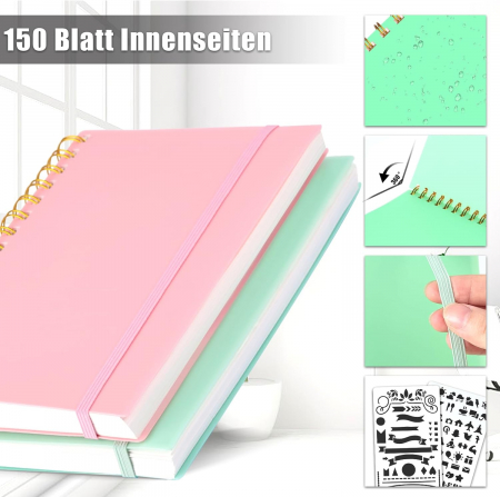 Caiet pentru creatie A5, cu spirala, sabloane pentru desen cu 300 pagini [1]