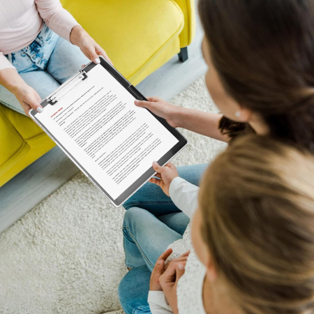 Clipboard A4 negru cu compartiment de depozitare foi [6]