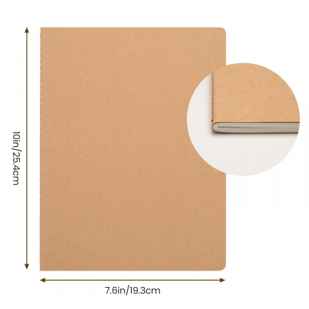 Caiete B5 neliniate, 30 foi, 60 pagini, coperte crem, pentru schite, cursuri, pachet 15 bucati [2]