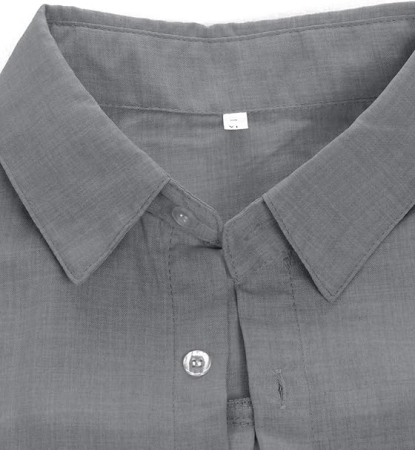 Cămașă bărbați cu mânecă scurtă, croială regulată, cu nasturi, gri L [1]