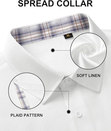 Cămașă bărbați cu mânecă scurtă, croială regulată, cu nasturi, alb S [1]