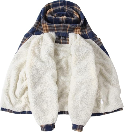 Camasa captusita, tip jacheta, in carouri, cu fermoar si buzunare cu capse, Albastru/galben 2XL [2]