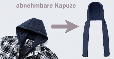 Camasa captusita, tip jacheta, in carouri, cu fermoar si buzunare cu capse, Negru-alb S [3]
