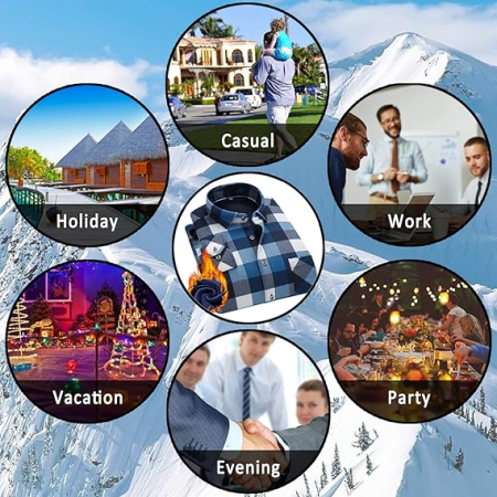 Camasa captusita, tip jacheta, in carouri, cu fermoar si buzunare cu capse, Albastru/Alb M [3]