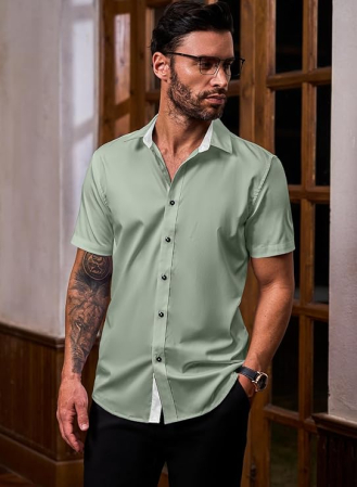 Cămașă casual cu mânecă scurta pentru bărbați marimea XL [4]