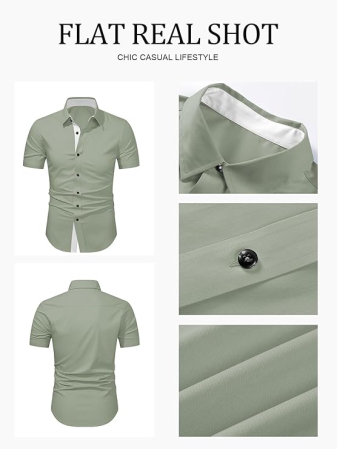 Cămașă casual cu mânecă scurta pentru bărbați marimea XL [5]