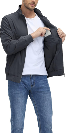 Jacheta pentru bărbați, subțire, de primăvară, ușoară, esențială, casual, M [2]