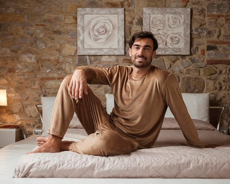 Pijama lejera de somn, din material moale, pentru barbati, XS [2]