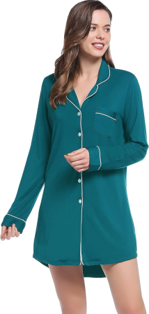 Pijamale dama - Camasa lejera de somn pentru femei, din material moale 2XL