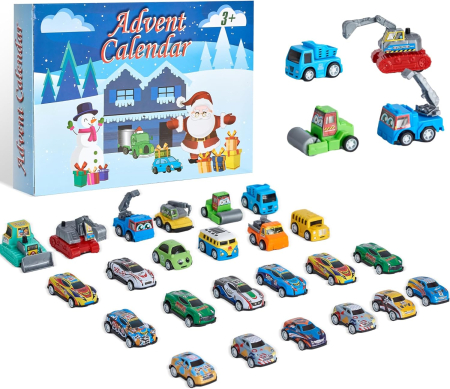 JUCARII - Masinute de jucarie cu propulsie prin retragere, 24 bucati