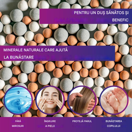 Cap de dus cu 5 moduri de pulverizare a apei, filtru anticalcar [6]