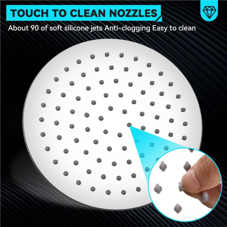 Cap de dus ploaie, tip palarie, 25x25 cm, cromat, 100 duze, rotire 360gr [3]