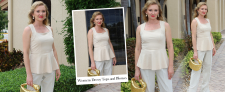 Bluza lunga, mulata, eleganta, fara maneci Crem L [2]