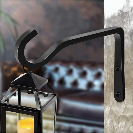 Carlige negre din otel inoxidabil pentru ghivece suspendate, set 2 bucati cu accesorii [5]