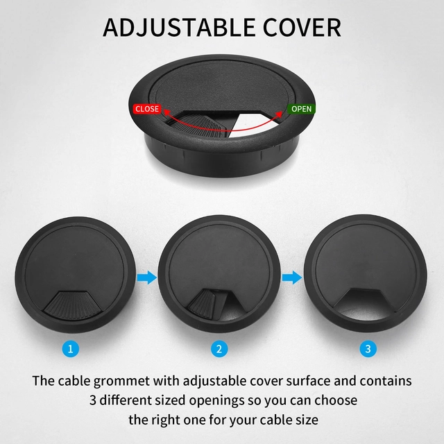 Carota pentru lemn si metal de 60mm cu 10 treceri negre de cabluri [3]