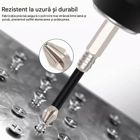 Set 10 Biți Șurubelniță K5 Phillips, Magnetici, Antiderapanți, Hex 1/4” [2]
