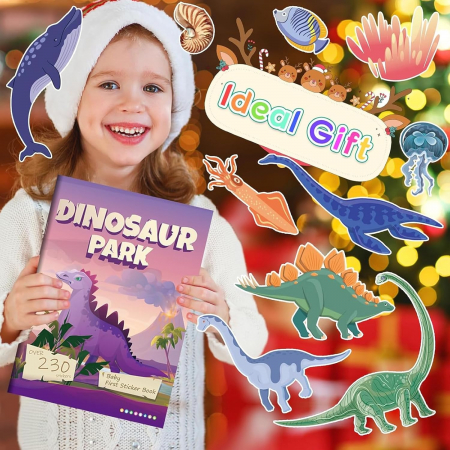 Carte cu 230 stickere cu diferite tipuri de dinozauri [4]