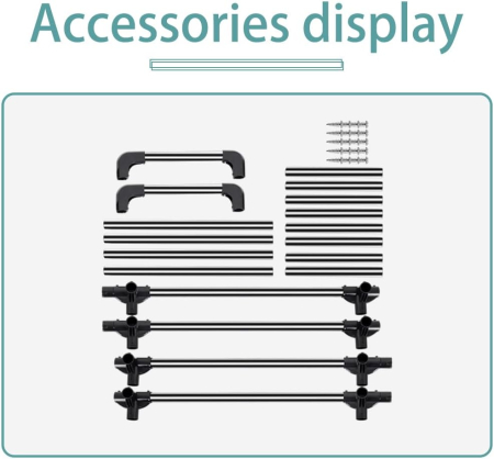 Raft demontabil pe 2 niveluri pentru depozitare 4 anvelope, 57.2x37.3x114.6cm [7]