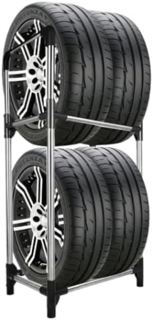Raft demontabil pe 2 niveluri pentru depozitare 4 anvelope, 57.2x37.3x114.6cm [3]