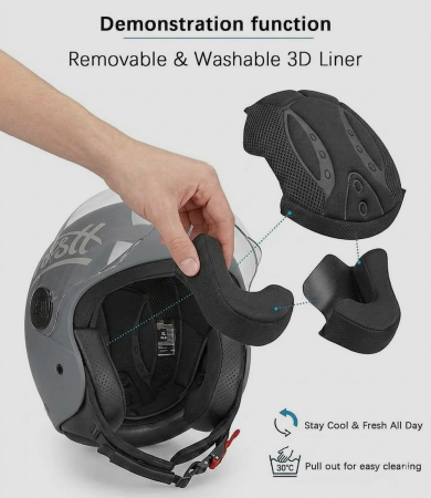 Casca protectie moped Gri marimea M [3]