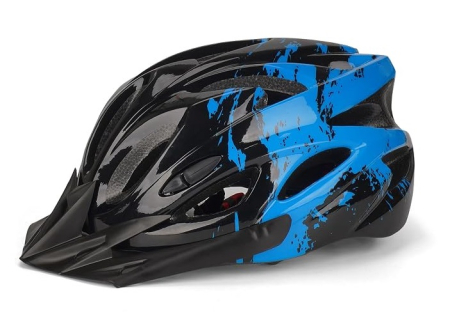 Echipamente de protectie copii - Casca de bicicletă pentru copii reglabilă, negru/albastru, marime M (54–59 cm)