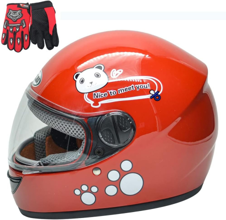 Echipamente de protectie copii - Cască Moto Copii ZJRA, Tip Open Face, ABS, Vizieră, 53 cm