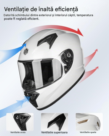 Cască Moto Integrală Copii ILM MF521, cu Vizieră, ECE 22.06, marimea L [3]