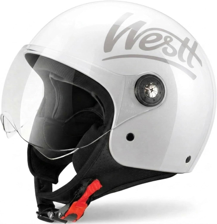 ACCESORII NOU NASCUTI - Casca protectie moped alba marimea M