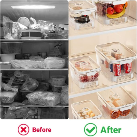 Caserole depozitare alimente cu capace si blat inaltat, set 2 bucati, 2 dimensiuni [3]