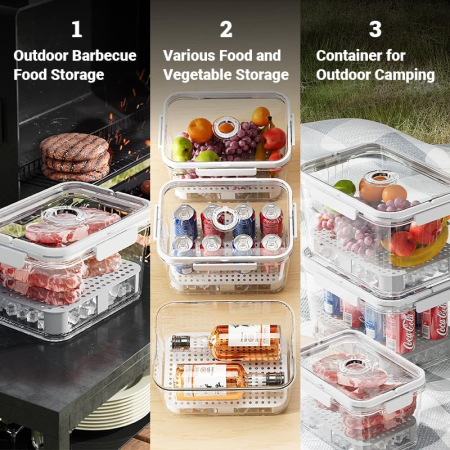 Caserole depozitare alimente cu capace si blat inaltat, set 2 bucati, 2 dimensiuni [4]