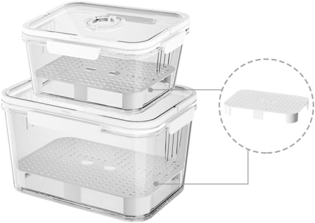 Caserole depozitare alimente cu capace si blat inaltat, set 2 bucati, 2 dimensiuni [5]