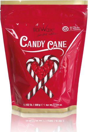 Accesorii depilare - Ceară Epilatoare Hard Wax, Pentru Piele Sensibilă, Fără Benzi, Temperatură Redusă de Topire, Aromă Candy Cane, 500 grame