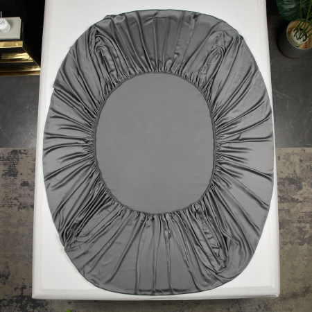 Cearsaf de pat gri, cu fermoar, 180x200 cm + inaltimea bazei 25-30 cm [5]