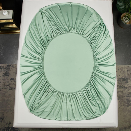 Cearsaf de pat verde, cu fermoar, 140x200 cm + inaltimea bazei 25-30 cm [5]