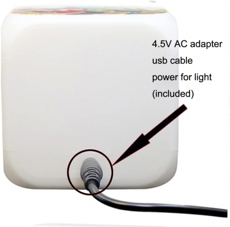 Ceas mic 7,8x7,8 cm, cub, cu alarma, iluminat LED 7 moduri, alimentare USB sau baterii [5]