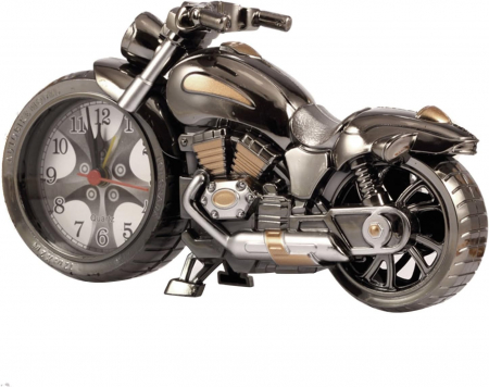 ceasuri - Ceas ornamental cu motocicleta retro 21x12 cm