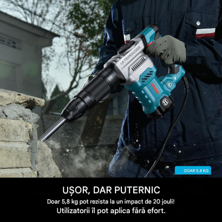 Ciocan Demolator 0845MB, 1300W, 20J, SDS-MAX, 5,8 kg, Mâner 360°, 2 Dălți [3]