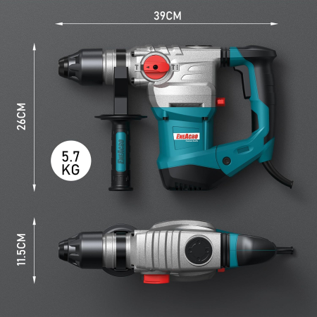 Ciocan Rotopercutor ENEACRO SDS-Plus, 1500W, 7J, 4 Funcții, Găurire Beton 32 mm [6]