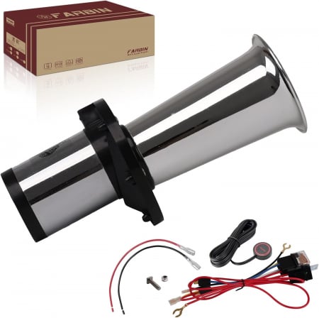 Accesorii electronice auto - Claxon suplimentar pentru masini clasice, tonuri argint