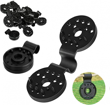 Accesorii pentru gradina - Cleme din plastic pentru fixare prelata de umbrire 40x55mm, set 60 bucati