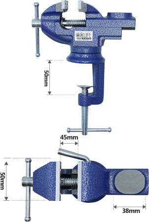 Menghina rotativa 50/70 mm pentru bancul de lucru [2]