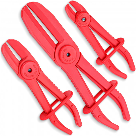 Seturi scule - Clesti din plastic de obturat furtune de lichide, set 3 bucati
