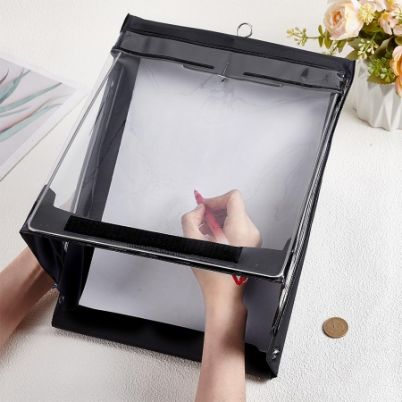 Clipboard A4 Apacali, negru, cu compartiment de depozitare protejat, 25x26.5cm [4]